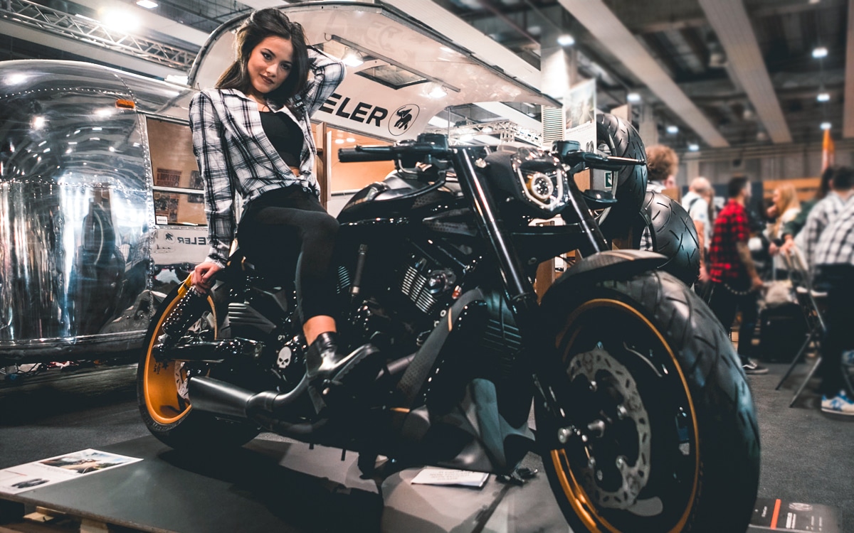 moto custom a Motor Bike Expo in fiera a Verona