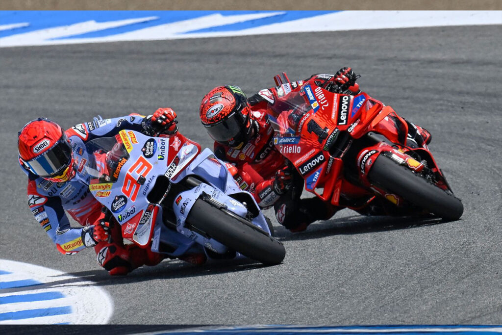 Duello epico tra Marc Marquez e Pecco Bagnaia a Jerez 2024