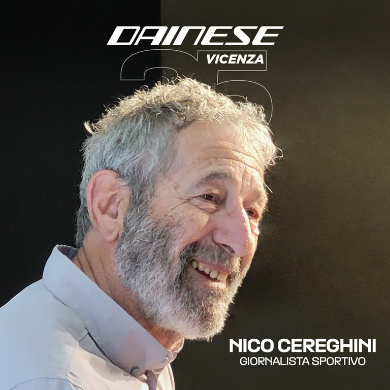 Nico Cereghini ospite all'evento Dainese Vicenza per festeggiare 25 anni di protezioni.
