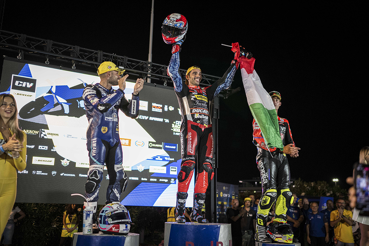 Michele Pirro vince la Racing Night del CIV 2024 al Misano World Circuit